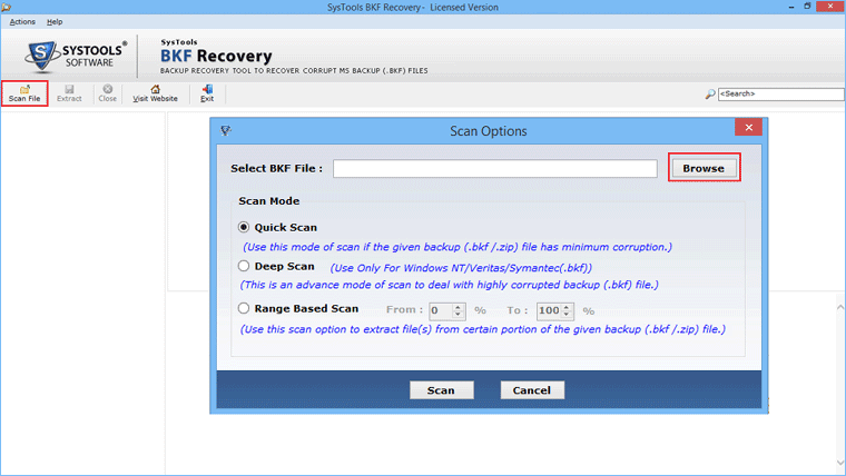 RecoveryTools Windows BKF