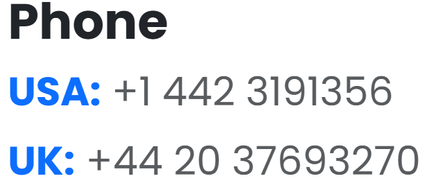 Phone (Toll Free): USA +1888 900 4529, UK +44 800 088 5522