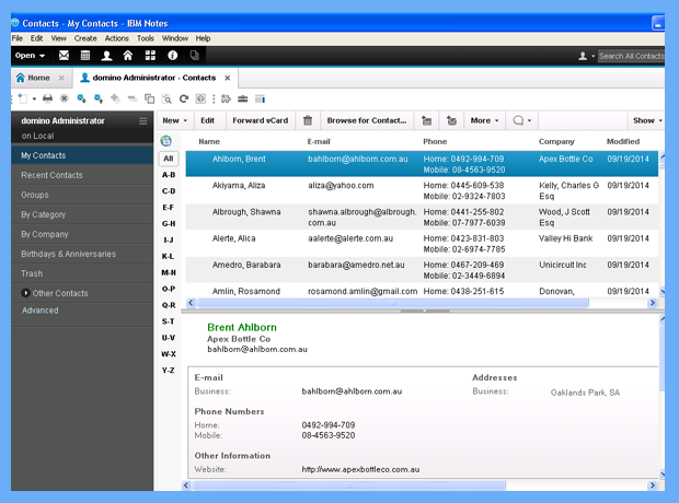 Import MS Excel Contacts into Lotus Notes