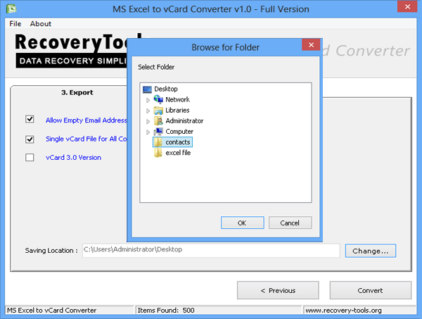 Export outlook contacts to vcard