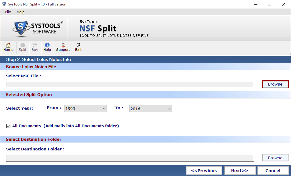 Split nsf by Year