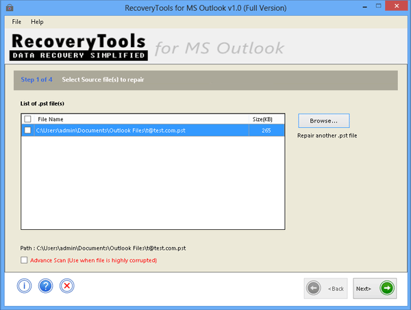 Microsoft outlook pst recovery tool