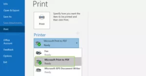 Microsoft Print to PDF